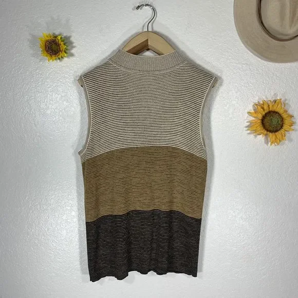 Emma James Mock Neck Sleeveless Top Size 1/1X Womens - Picture 5 of 6